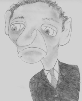 Sad man who looks a bit like Will Self or is it just me?